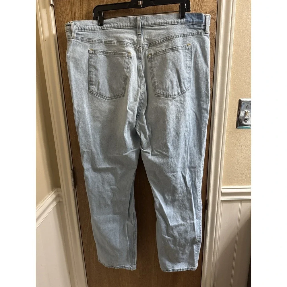 Abercrombie & Fitch Jeans Womens 90s Straight Ultra High Rise Distressed 35/20R